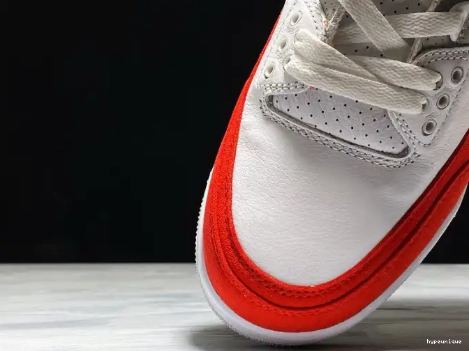 HYPE CJ0939-100 University Jordan Air 3 Retro White Tinker Red 0626